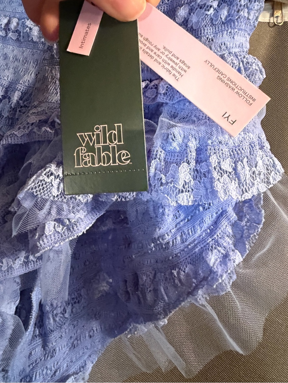 wild fable Periwinkle Lace Ruffle Intimates - Picture 3 of 4